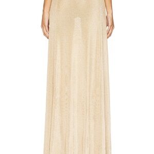 SER.O.YA Shimmering Gold Maxi Skirt